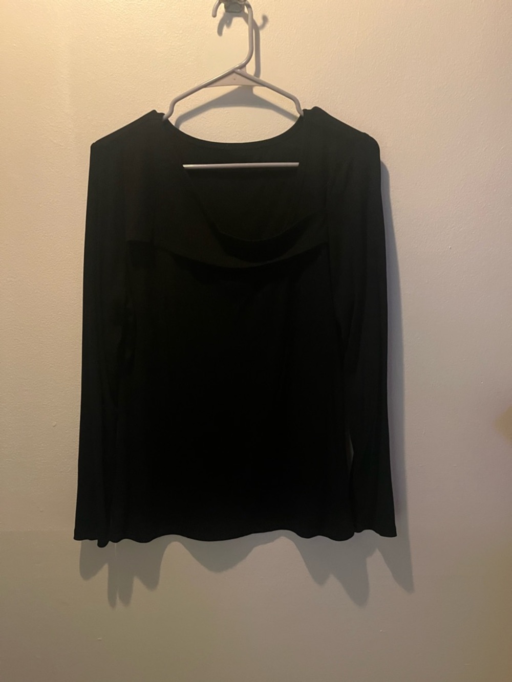 Amazon Black Long Sleeve Women's Top with cross detail